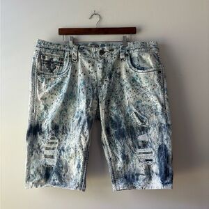 Men’s Rock‎ Revival distressed denim shorts size 42